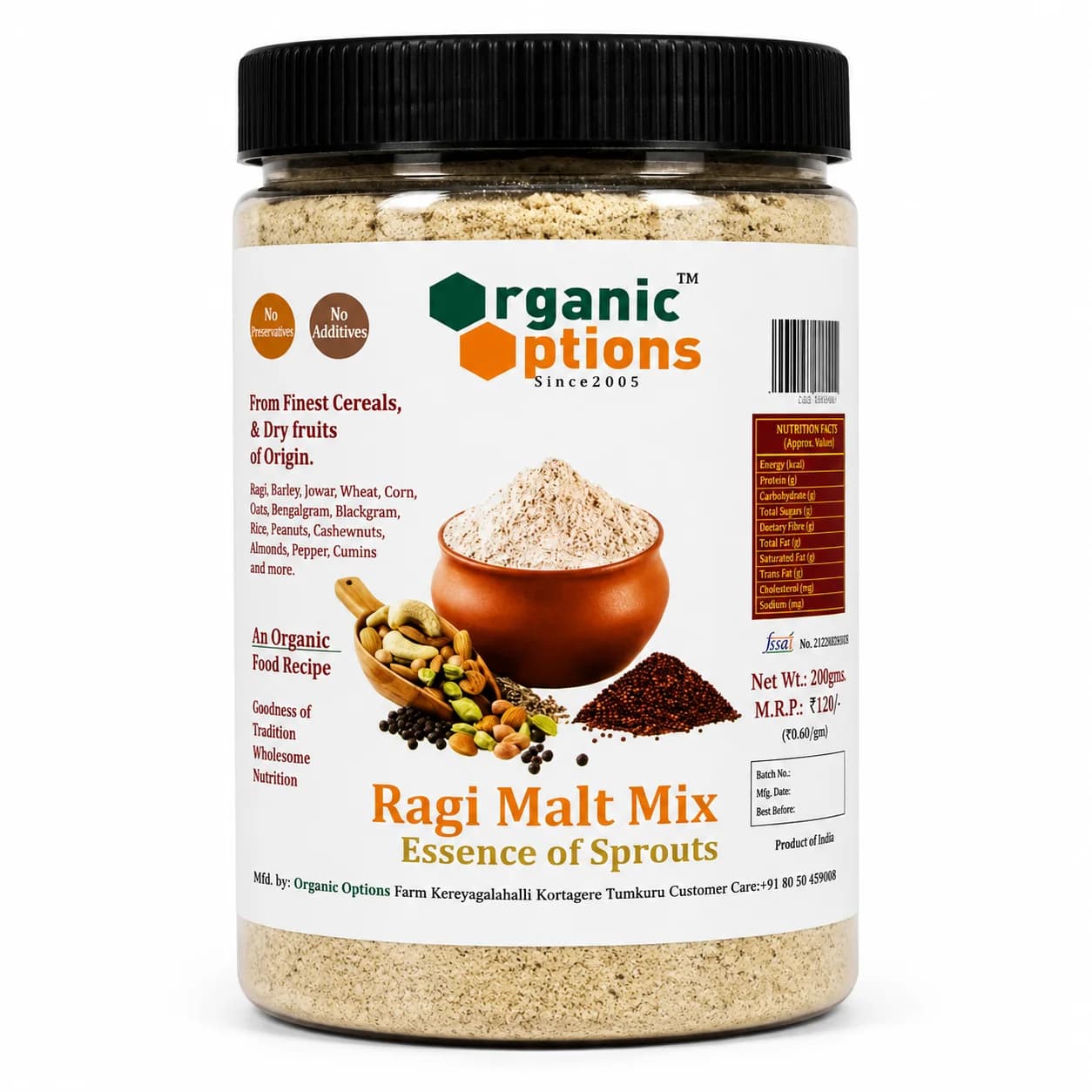 Ragi Malt Mix - Essence of Sprouts 200gm